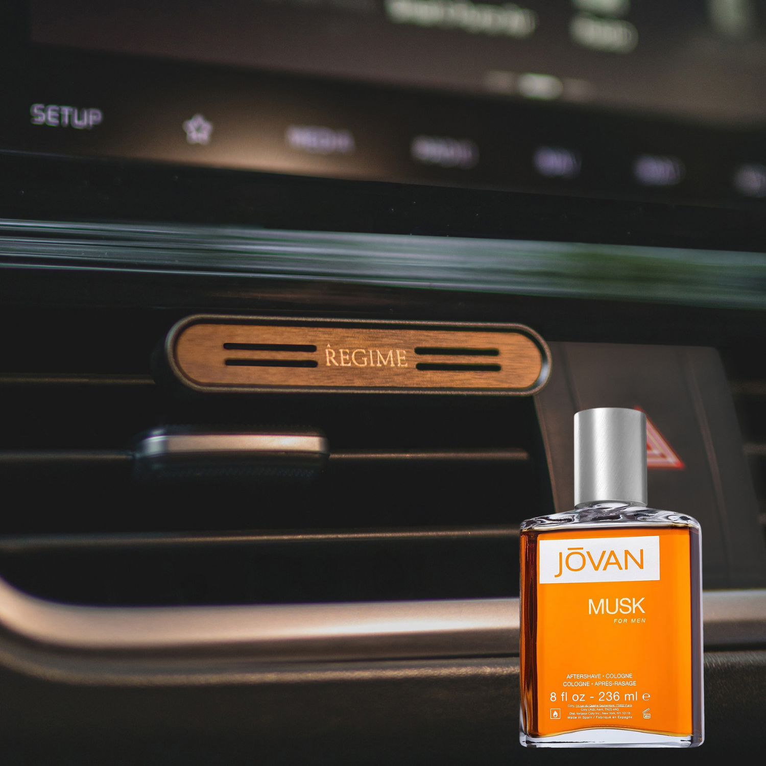 Musk Legacy Car Fragrance Vent Clip - Charcoal Black