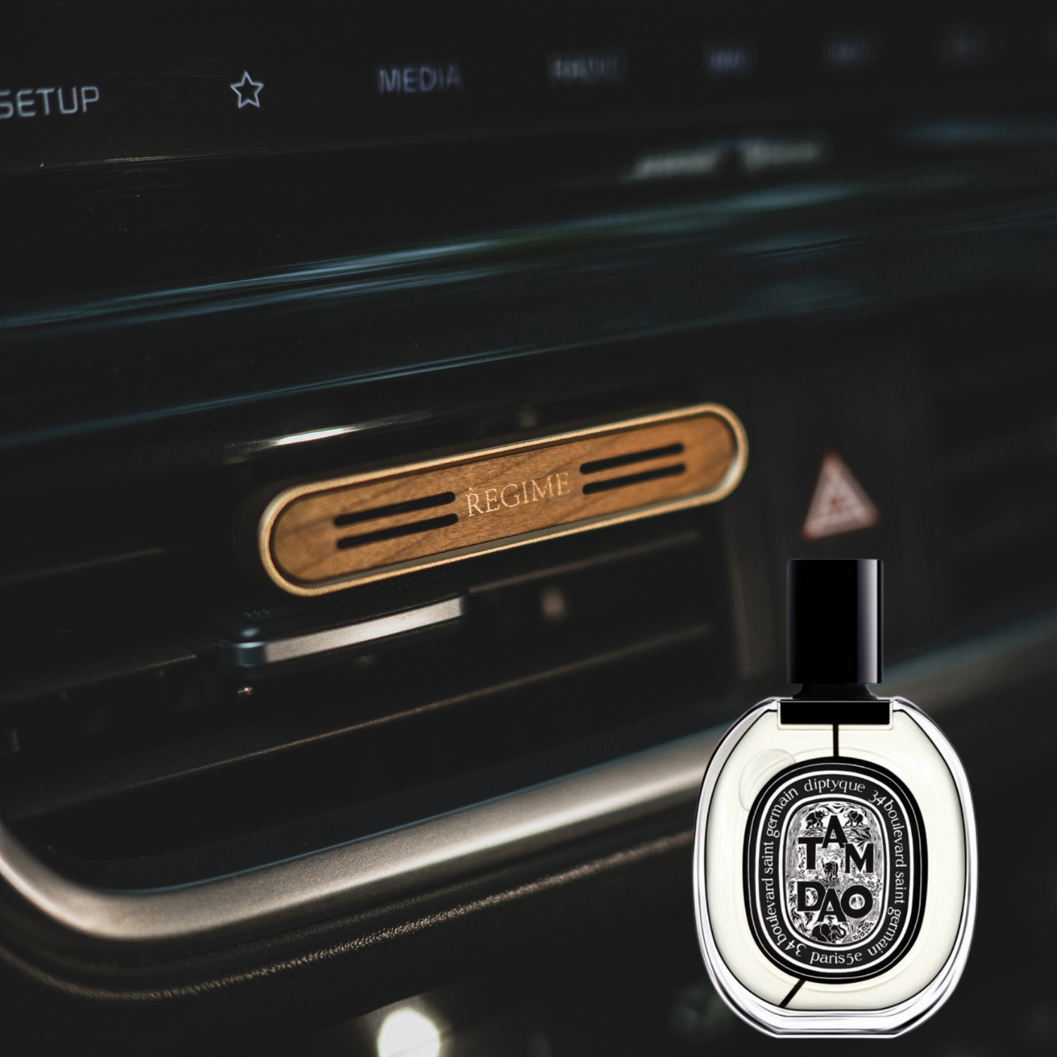 Whispers of Wood Car Fragrance Vent Clip - Rose Gold