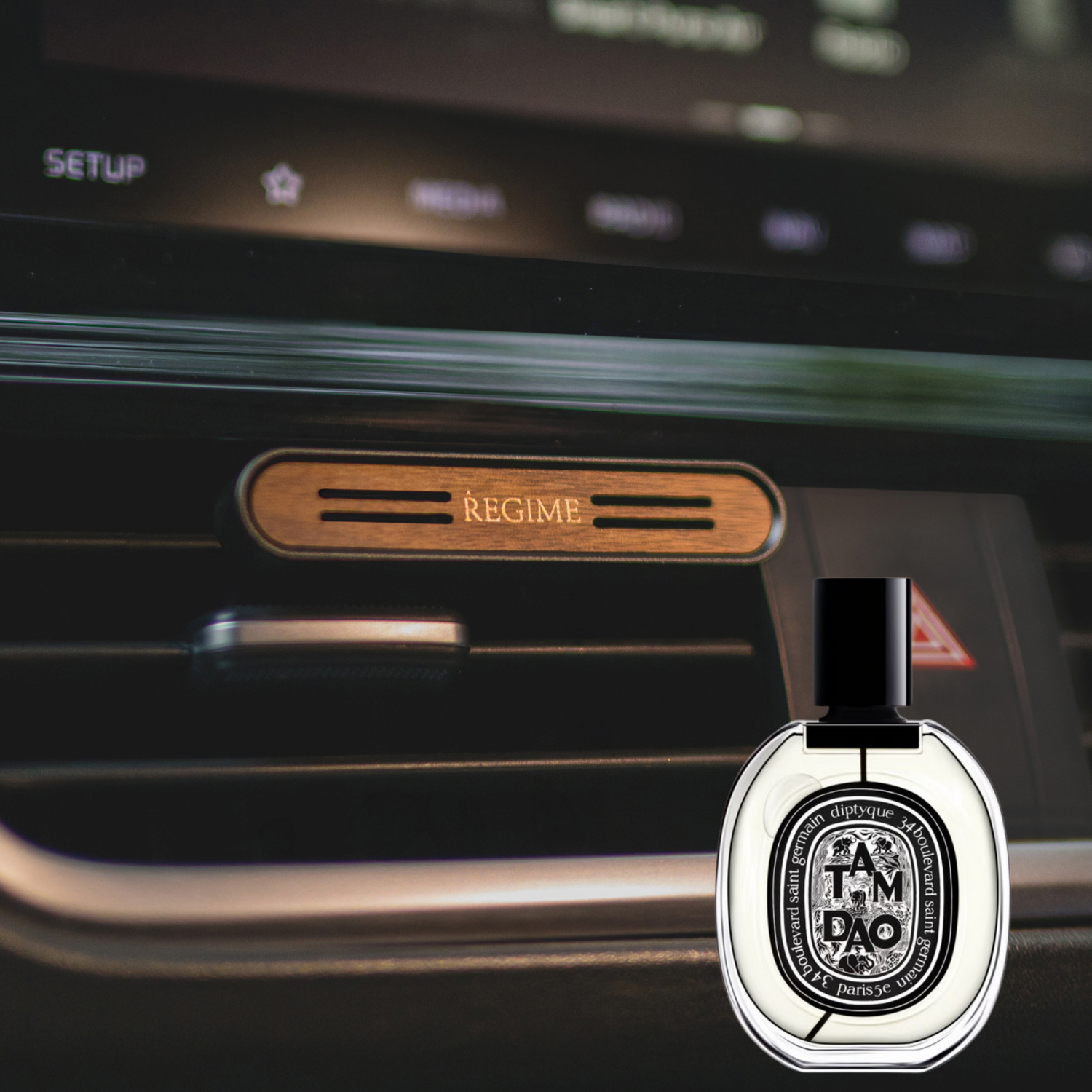 Whispers of Wood Car Fragrance Vent Clip - Charcoal Black