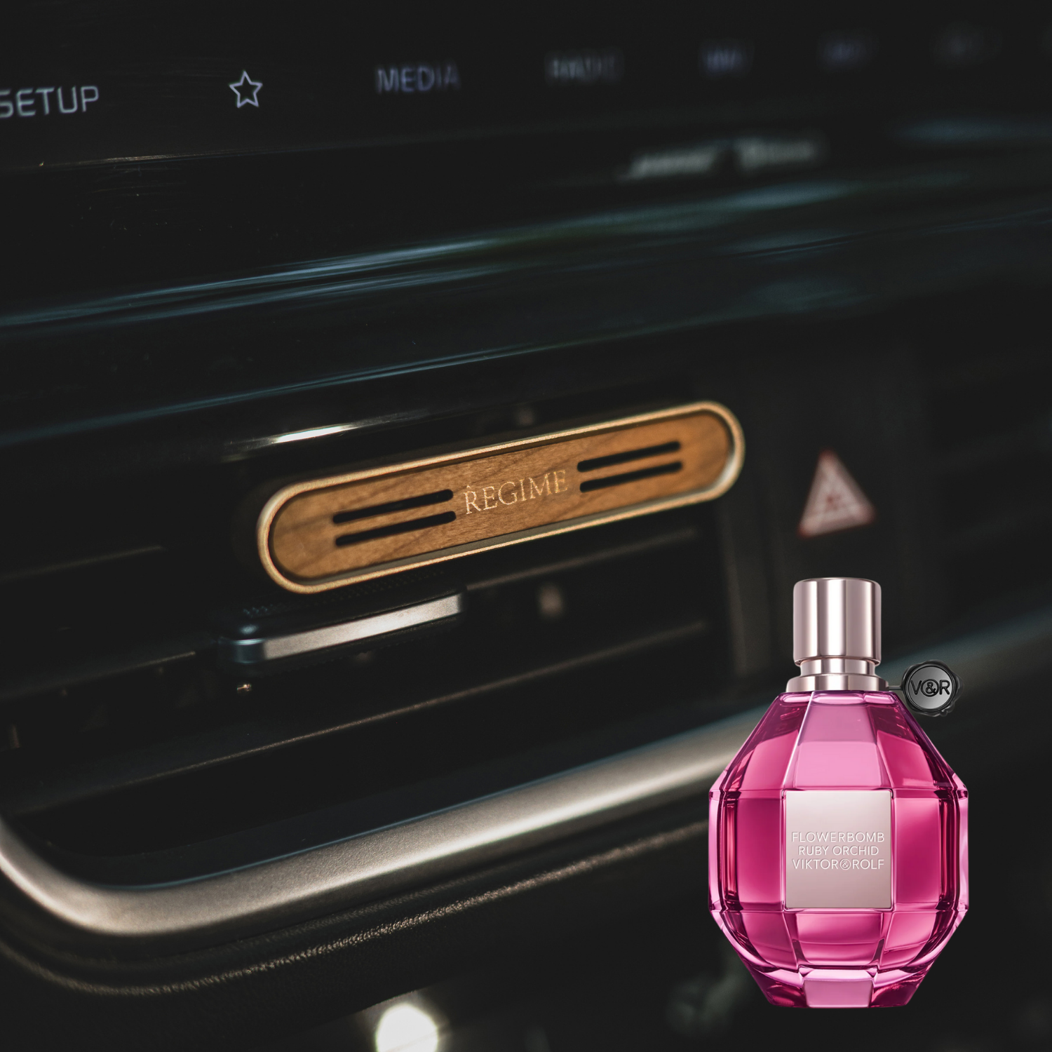 Wild Petals Car Fragrance Vent Clip - Rose Gold