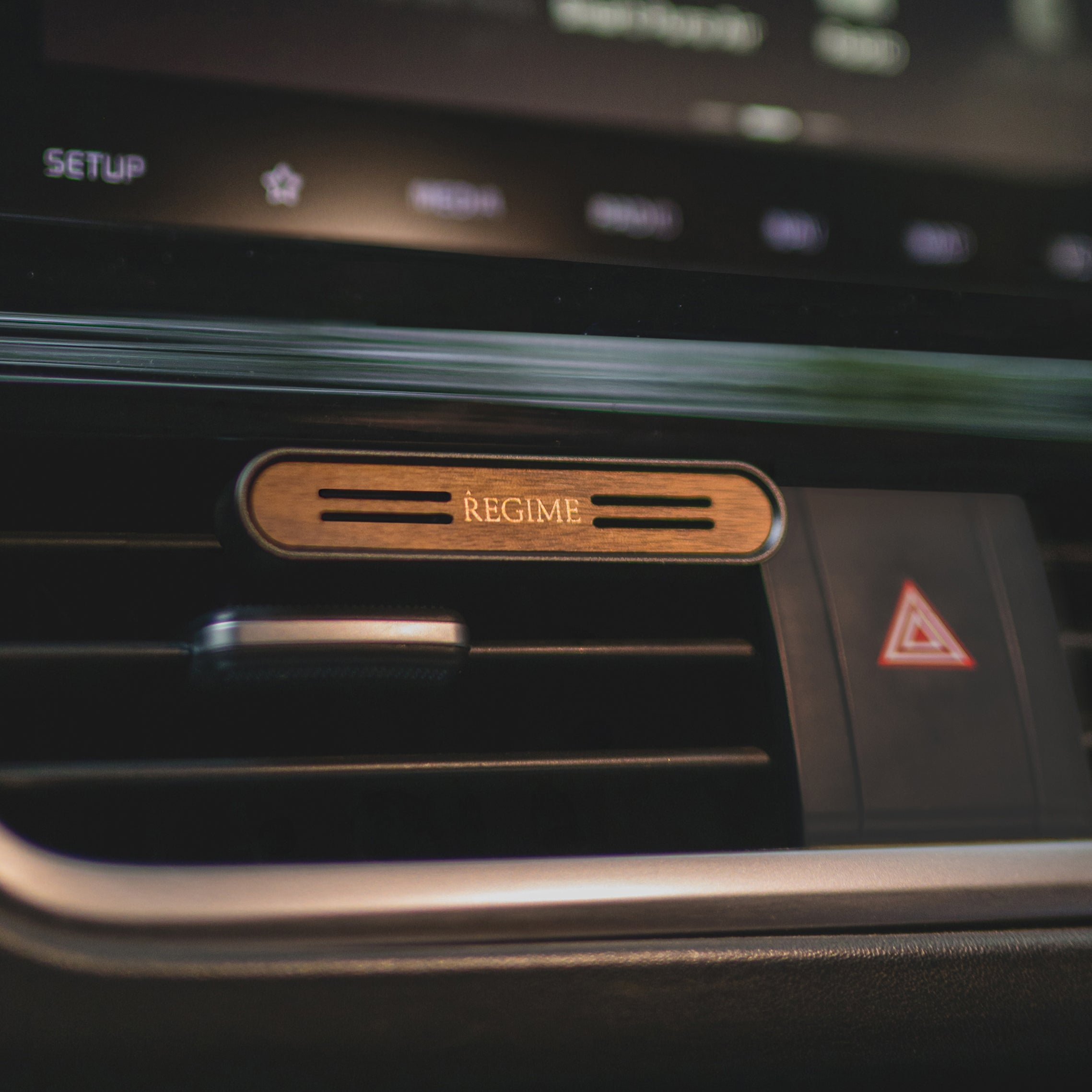 Black Oud Car Fragrance Vent Clip - Charcoal Black