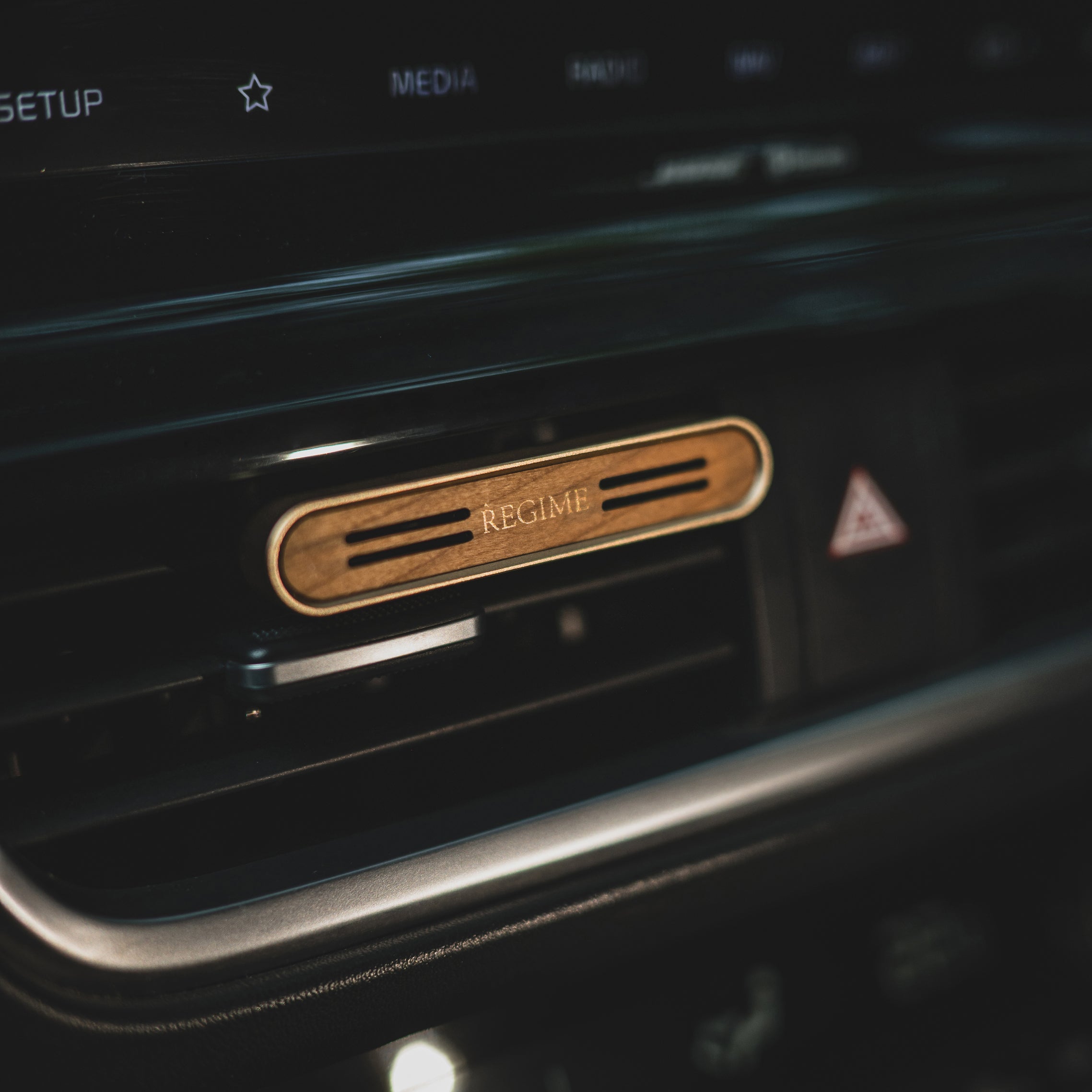 Black Oud Car Fragrance Vent Clip - Rose Gold