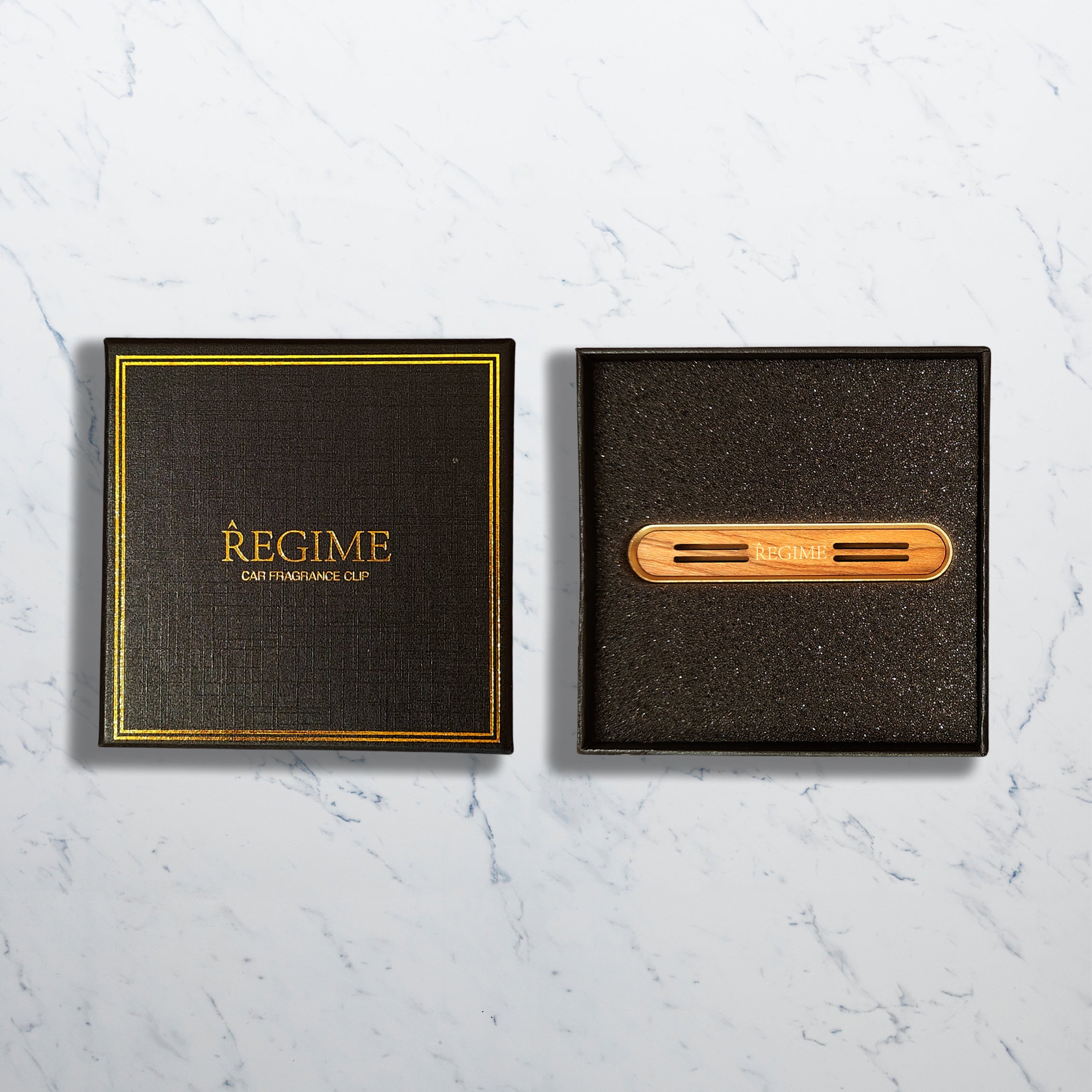 Black Oud Car Fragrance Vent Clip - Rose Gold