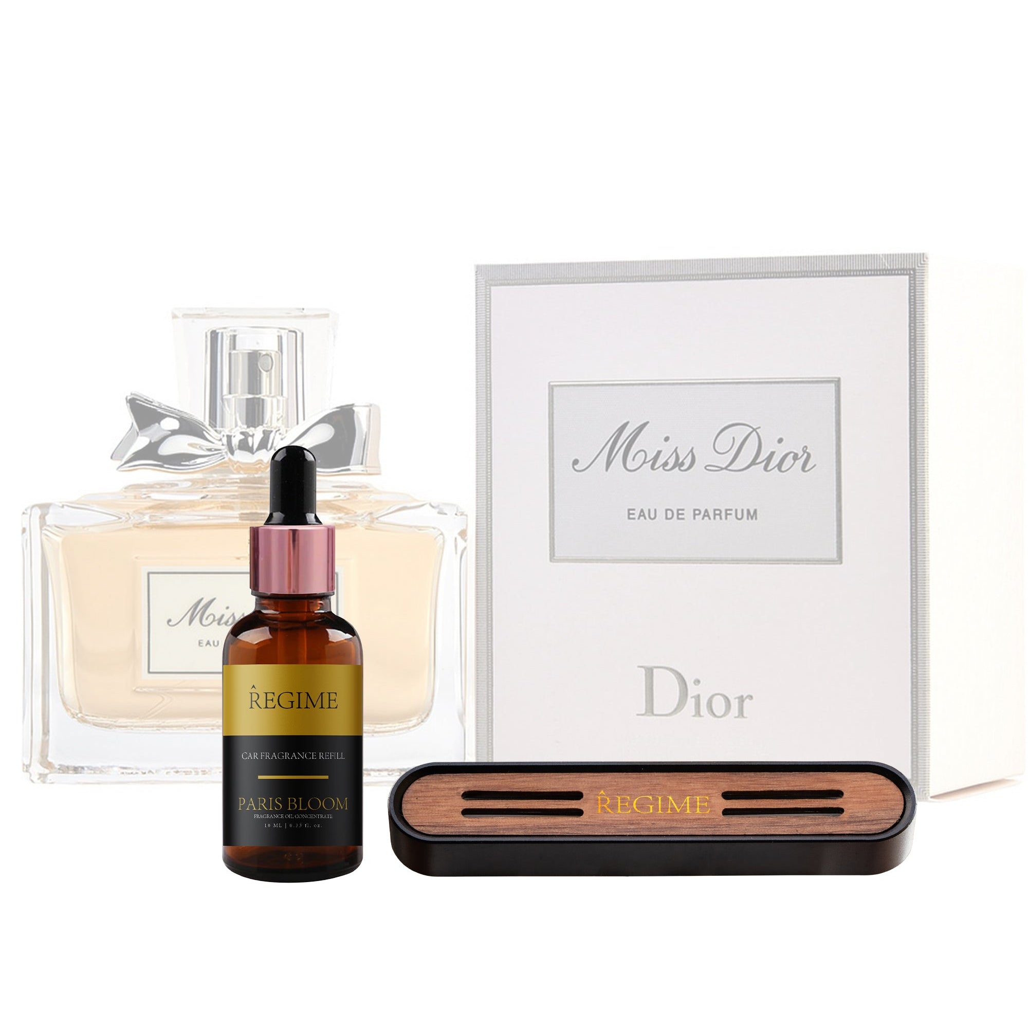 Paris Bloom Car Fragrance Vent Clip - Charcoal Black - Regime Fragrances