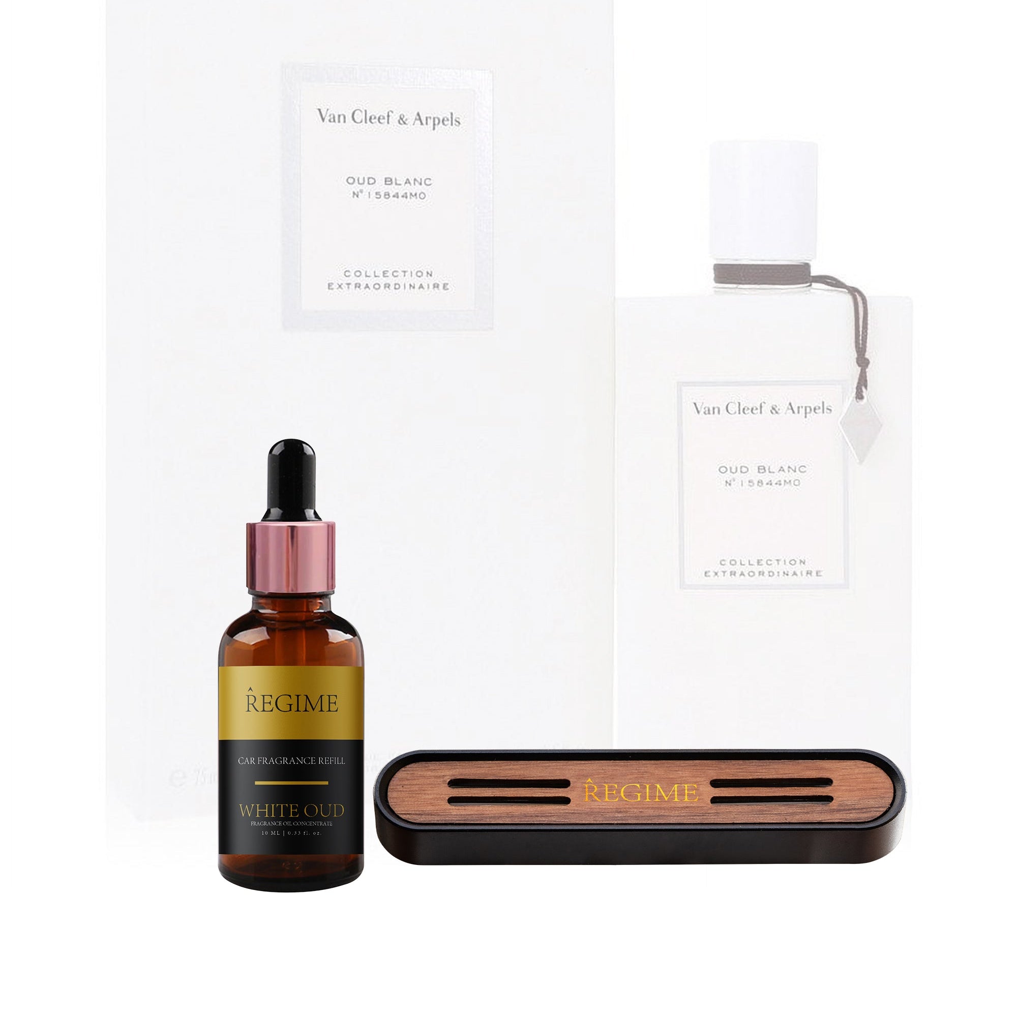 White Oud Car Fragrance Vent Clip - Charcoal Black - Regime Fragrances