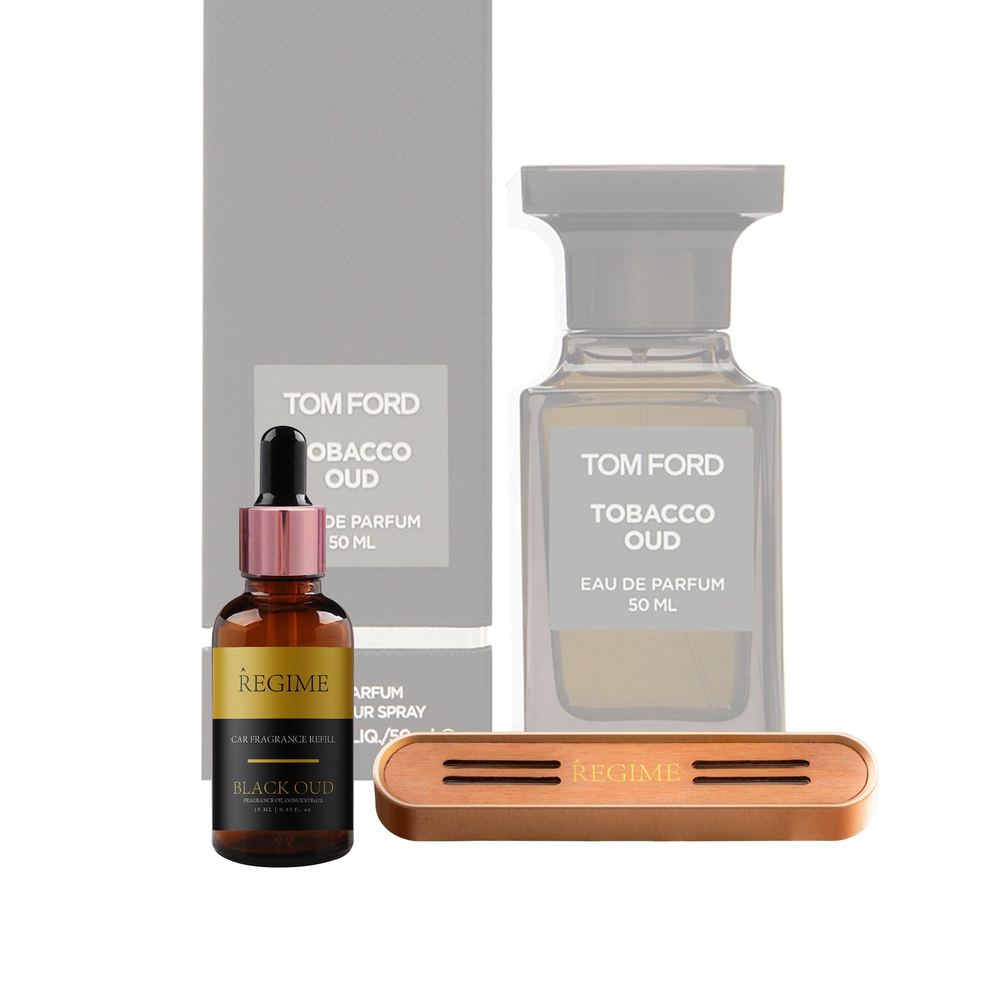 Black Oud Car Fragrance Vent Clip - Rose Gold - Regime Fragrances