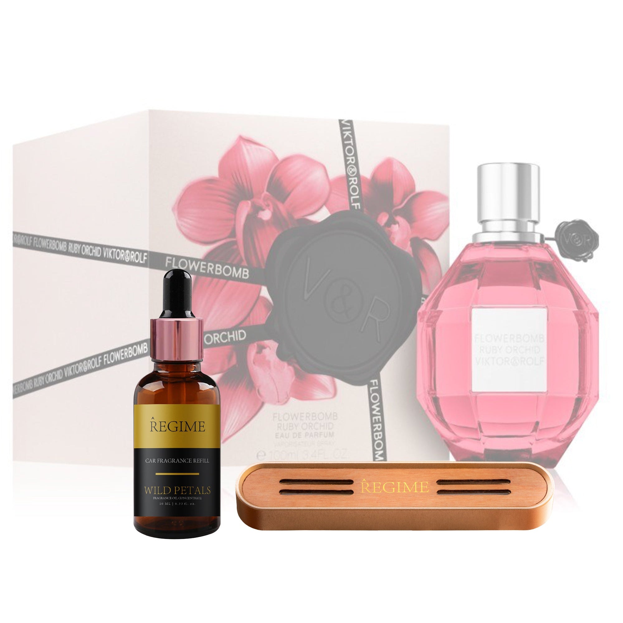 Wild Petals Car Fragrance Vent Clip - Rose Gold - Regime Fragrances