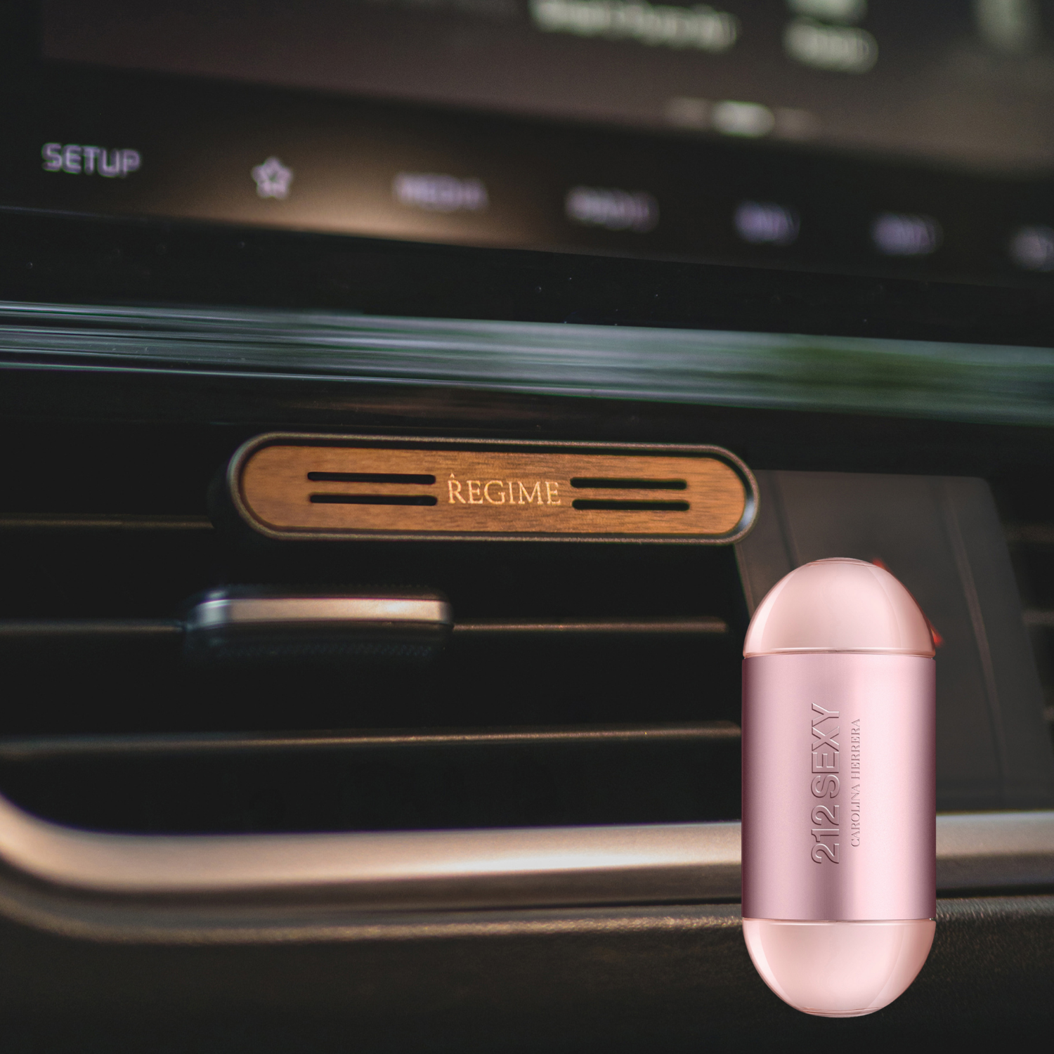 Midnight Allure Car Fragrance Vent Clip - Charcoal Black