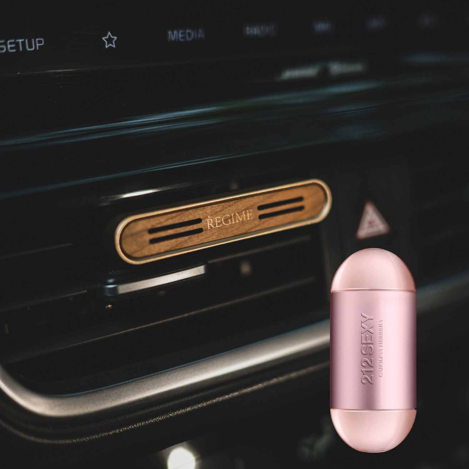 Midnight Allure Car Fragrance Vent Clip - Rose Gold