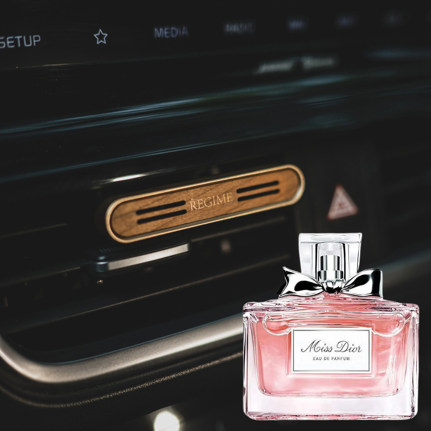 Paris Bloom Car Fragrance Vent Clip - Rose Gold