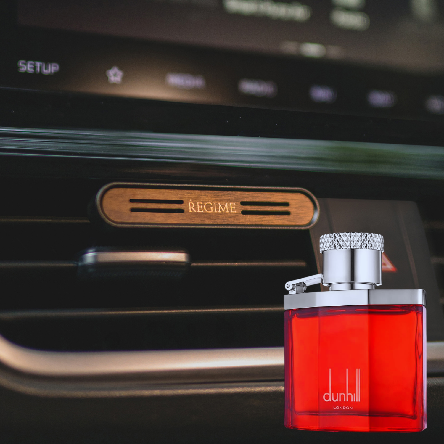 Rouge Instinct Car Fragrance Vent Clip - Charcoal Black