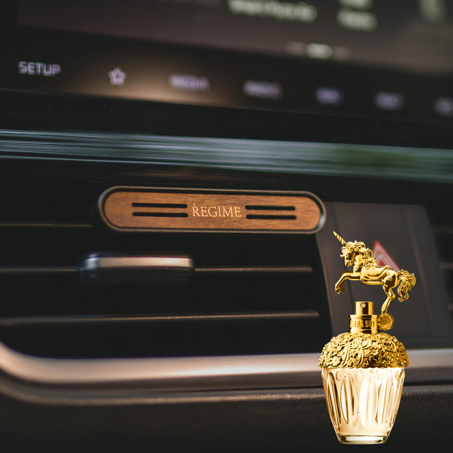 Fantasy Car Fragrance Vent Clip - Charcoal Black