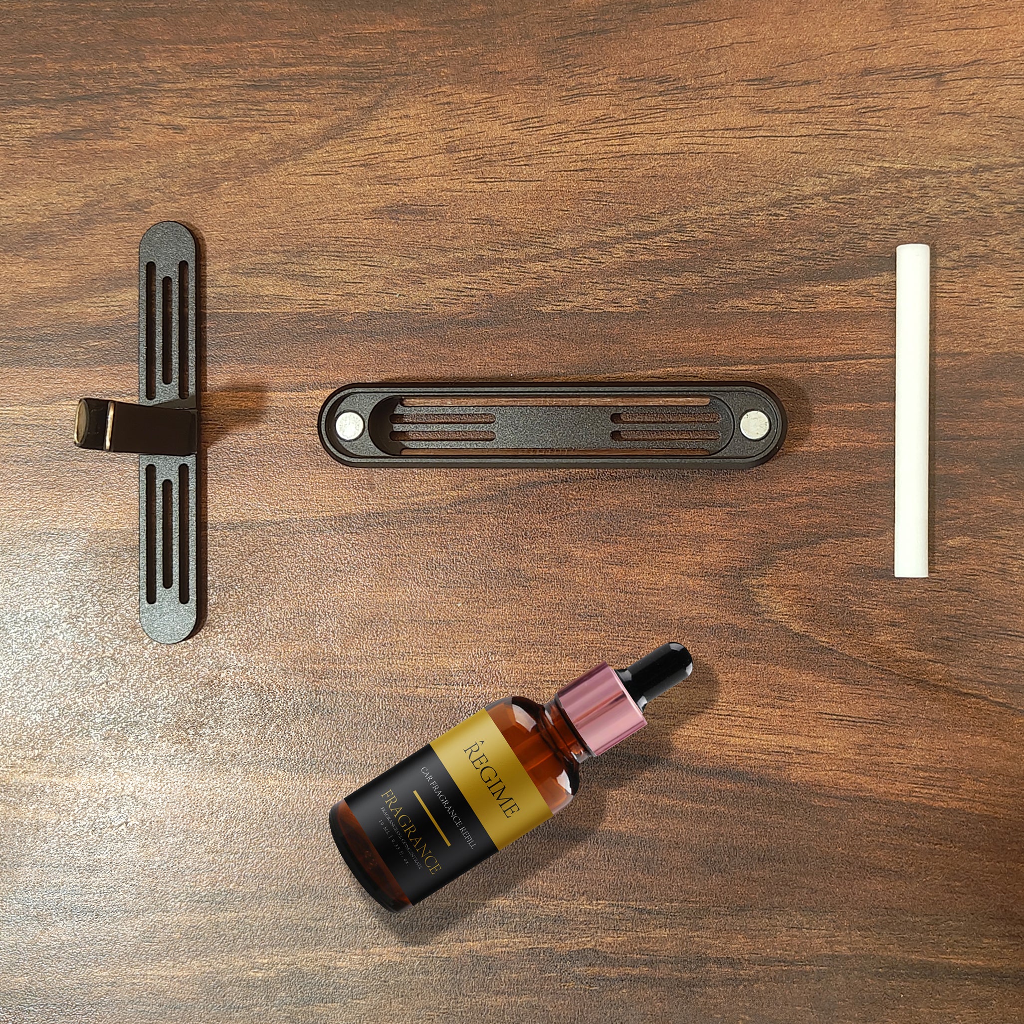 Paris Bloom Car Fragrance Vent Clip - Charcoal Black