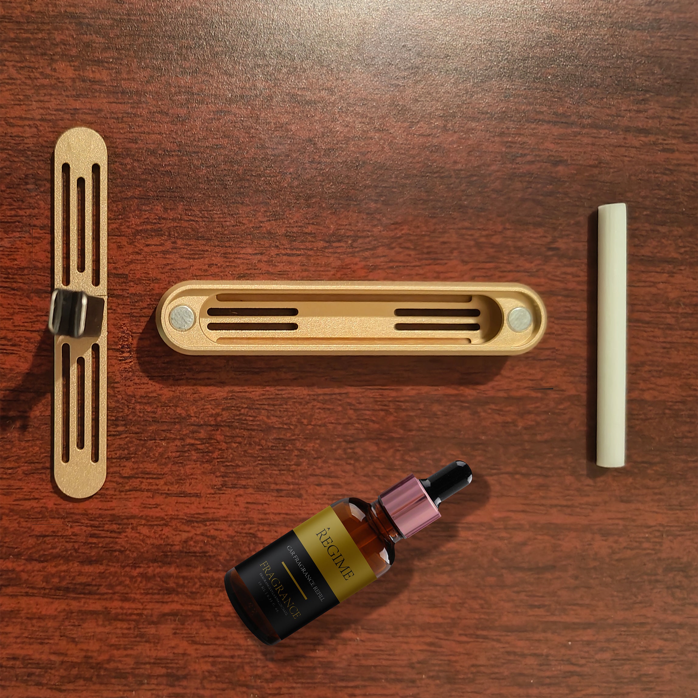 White Oud Car Fragrance Vent Clip - Rose Gold