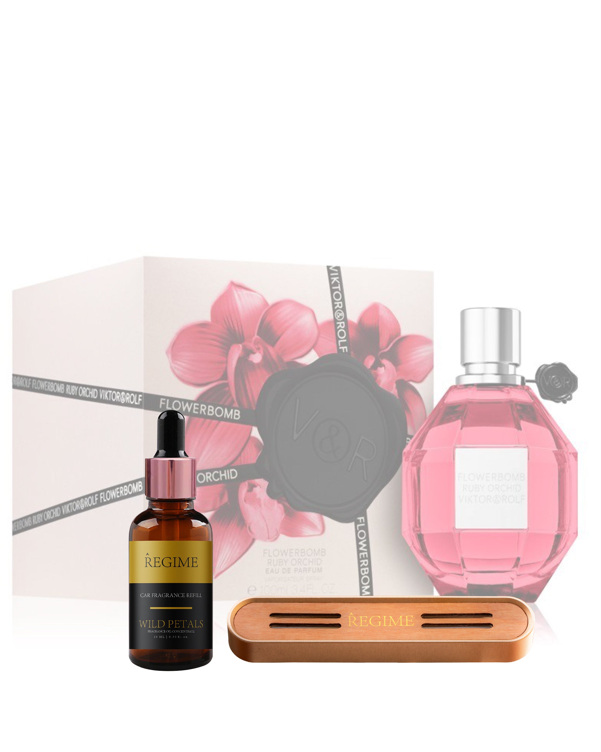 Wild Petals Car Fragrance Vent Clip - Rose Gold - Regime Fragrances